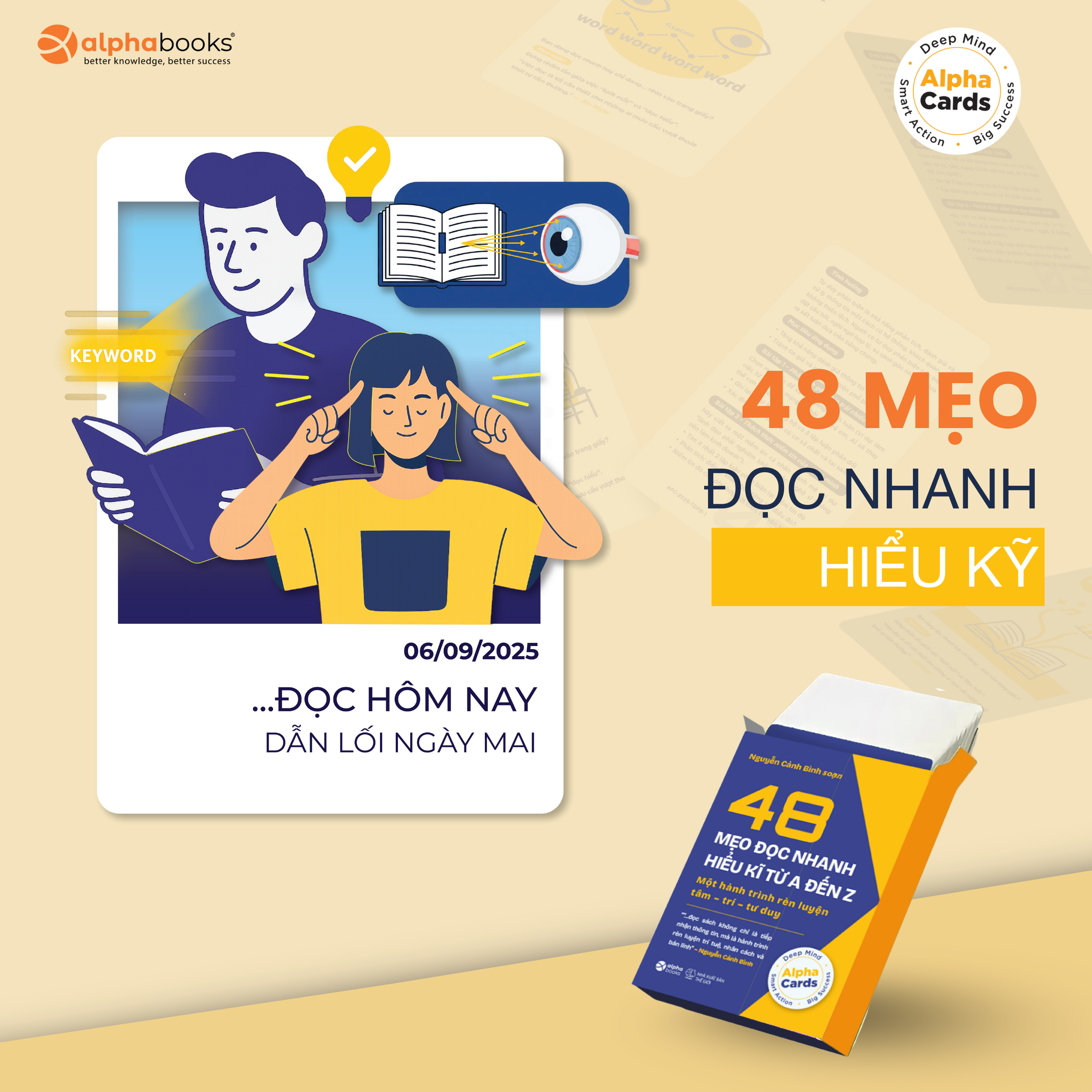 Flashcard Kỹ Năng Đọc Nhanh – 48+ mẹo đọc nhanh, hiểu kỹ từ A đến Z